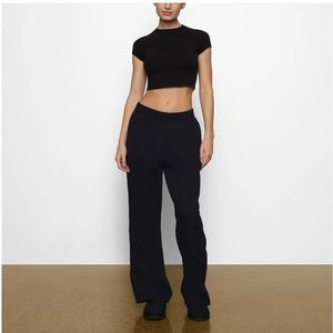 Skims Black Boyfriend Fleece Pant